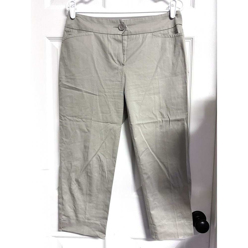 Trina Turk Khaki Trousers Womens Size 6 Lightweight Dress Pants Career Wear